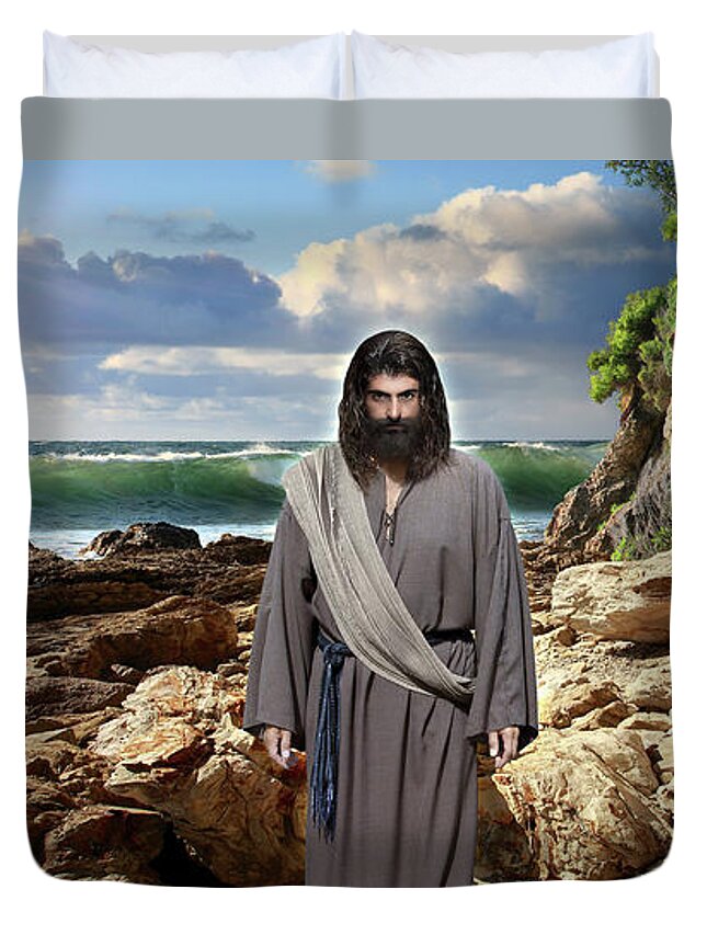 Pictures-of-jesus Duvet Cover featuring the photograph A New Beginning Is At Hand by Acropolis De Versailles