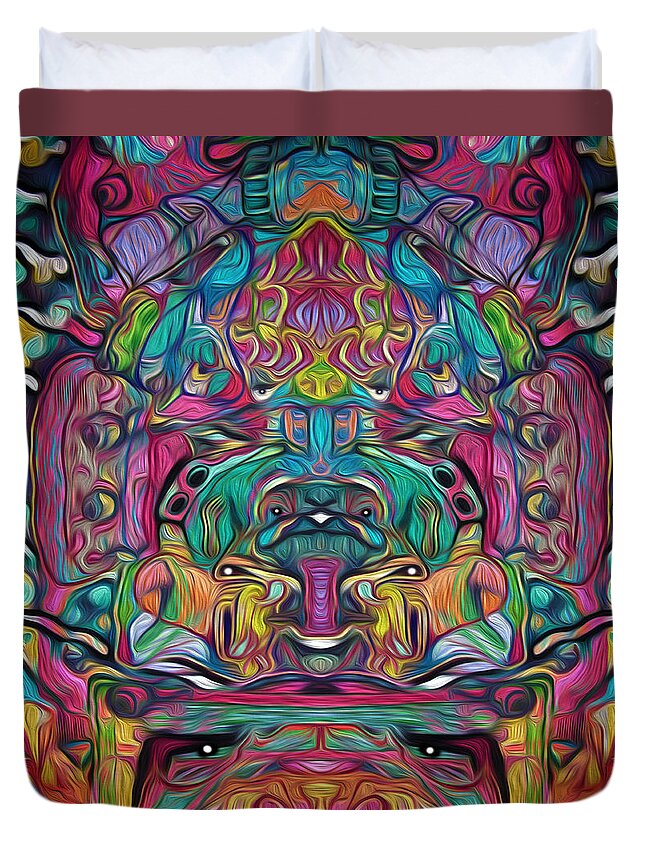 Visionary Duvet Cover featuring the digital art A Power Greater by Jeff Malderez