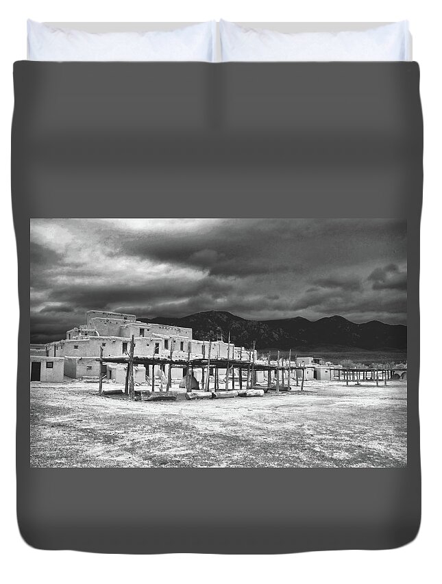 In Focus Duvet Cover featuring the photograph A Pueblo by Segura Shaw Photography