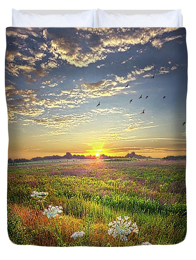 Season Duvet Cover featuring the photograph A Silence in which Another Voice may Speak by Phil Koch