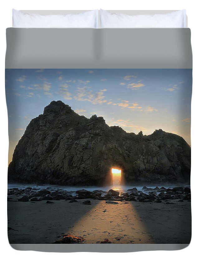 Big Sur Duvet Cover featuring the photograph A Special Kind of Glow by Laurie Search