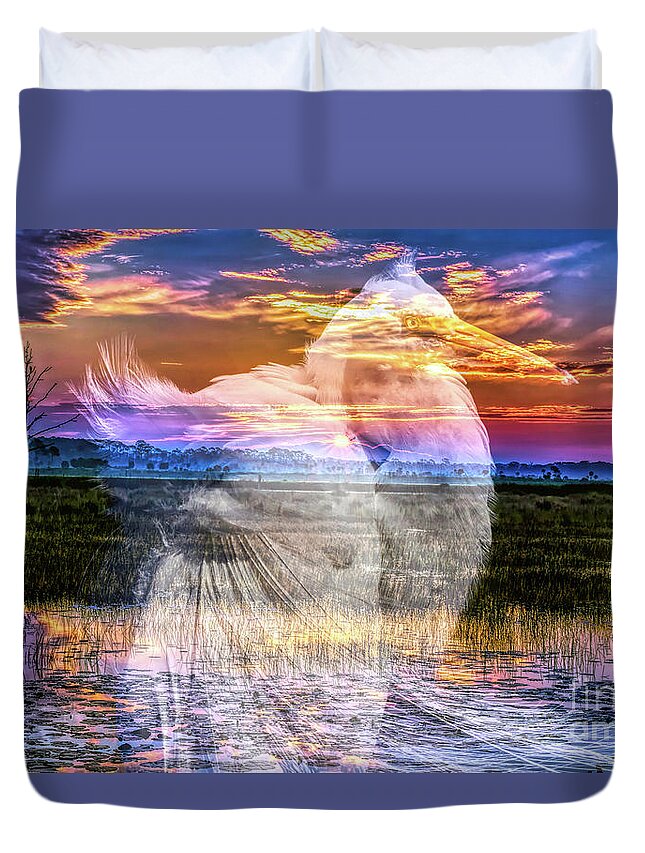 Sunrises Duvet Cover featuring the photograph A Spiritual Sunrise by DB Hayes