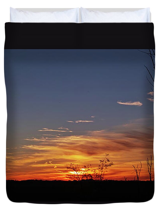 Landscape Duvet Cover featuring the photograph A stairway to heaven by Karine GADRE