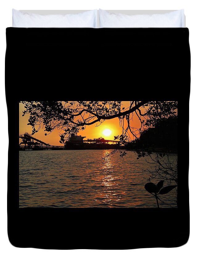 View Duvet Cover featuring the photograph A View From Hornibrook by Joan Stratton