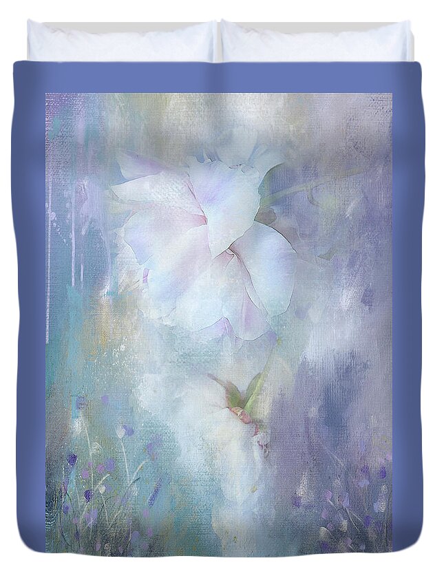 Floral Duvet Cover featuring the photograph A Whisper Of Peonies by Theresa Tahara