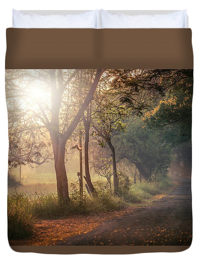 Photography Duvet Cover featuring the photograph Aarey Stroll by Craig Boehman