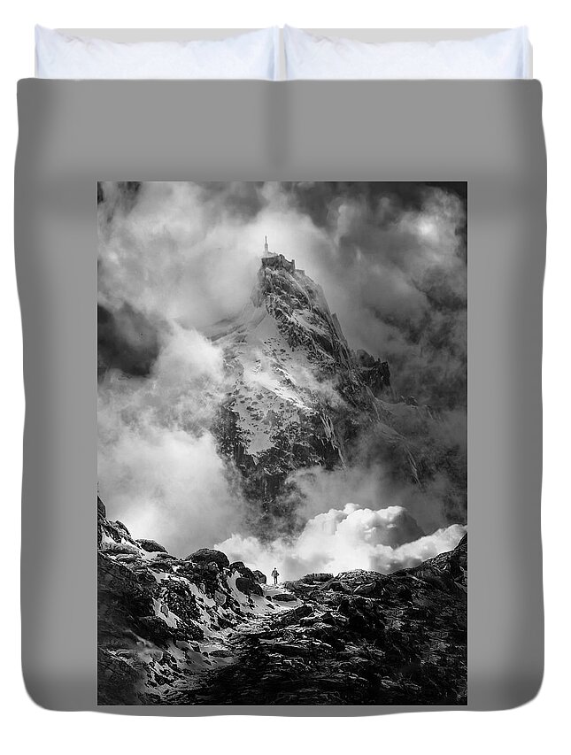 Fine Art Duvet Cover featuring the photograph Above by Sofie Conte