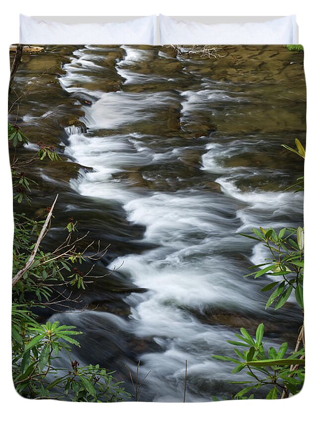 Abrams Falls Duvet Cover featuring the photograph Abrams Creek 2 by Phil Perkins