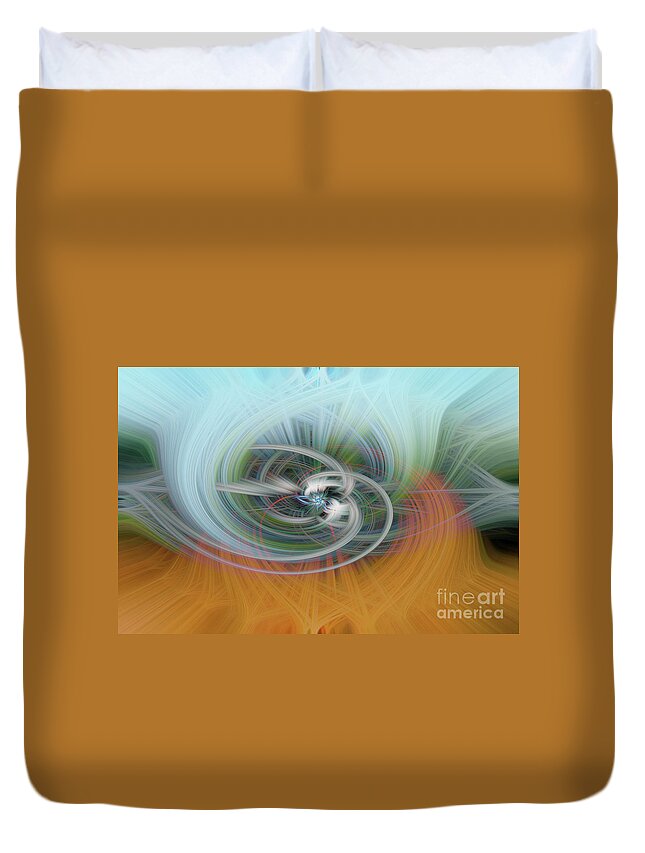 Abstract Duvet Cover featuring the mixed media Abstract 13 by Ed Taylor