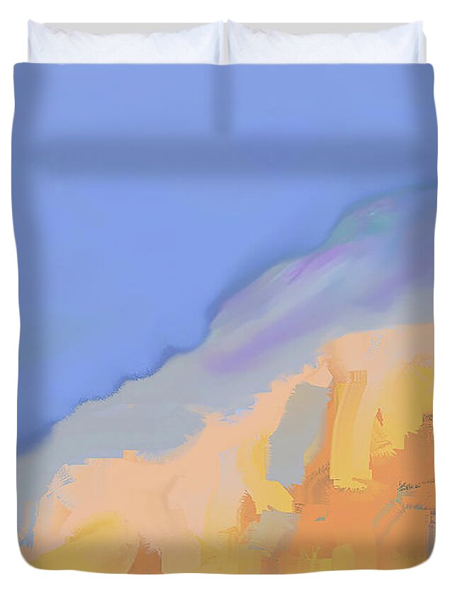 Abstract Painting Duvet Cover featuring the digital art Abstract 928 by Cathy Anderson