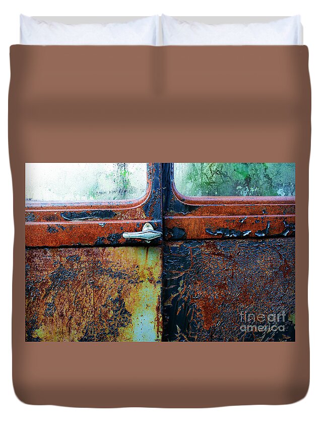 Abstract Art By Rusty Duvet Cover featuring the photograph Abstract Art By Rusty by Bob Christopher
