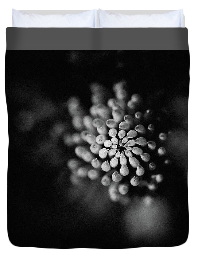 Macro Duvet Cover featuring the photograph Abstract Flower by Martin Vorel Minimalist Photography