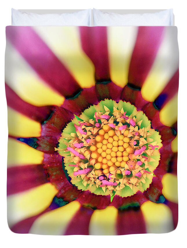 Abstract Duvet Cover featuring the photograph Abstract Flower by WAZgriffin Digital