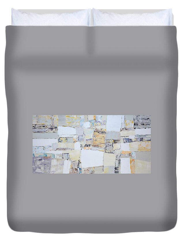 Abstraction Duvet Cover featuring the painting 	Abstraction 8. by Iryna Kastsova