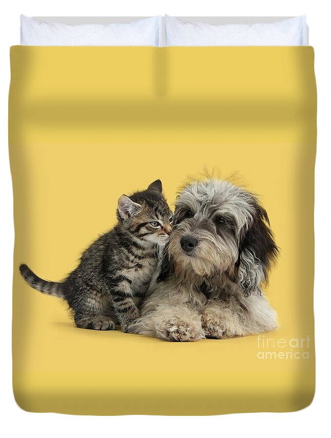 Cute Duvet Cover featuring the photograph Act like You Wanna Kiss me by Warren Photographic