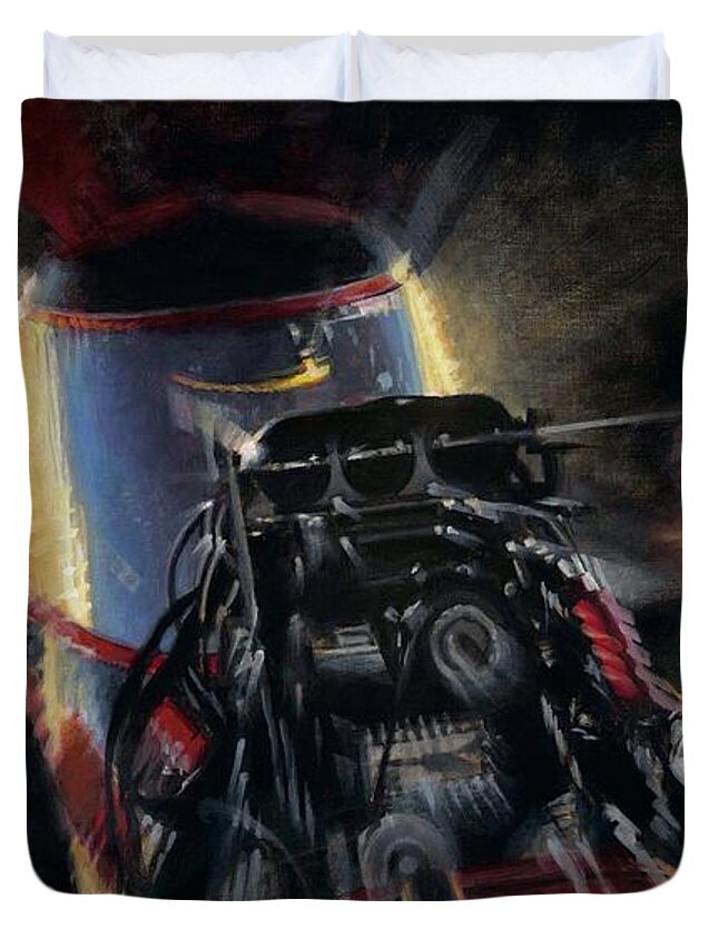 Nhra Heritage Adam Sorokin Duvet Cover featuring the painting Adam by Kenny Youngblood