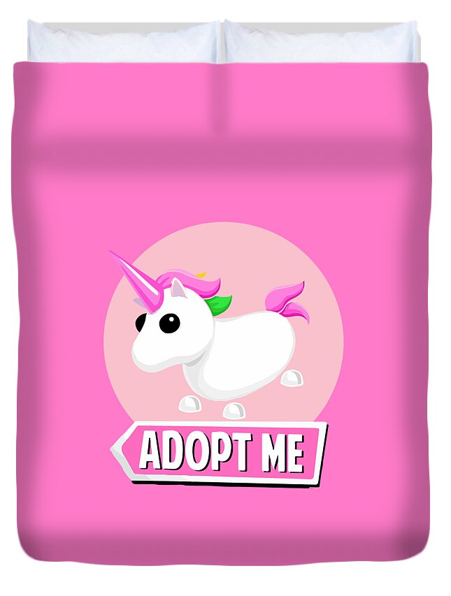 Adopt me unicorn pet Duvet Cover by Artexotica - Fine Art America