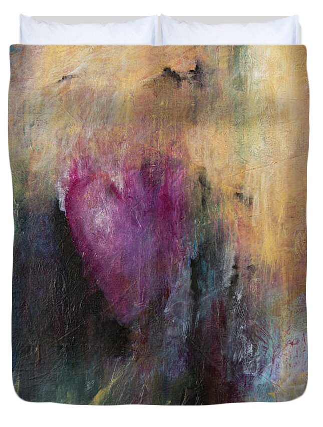 Painting Duvet Cover featuring the painting Affairs of the Heart by Lee Beuther