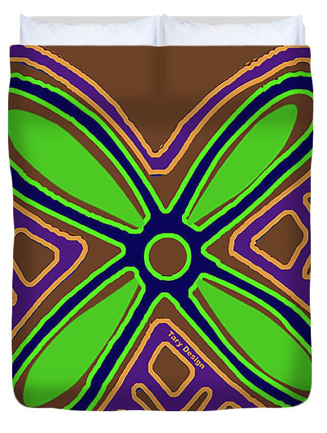 African Duvet Cover featuring the digital art African Design 1002 by Gabby Tary