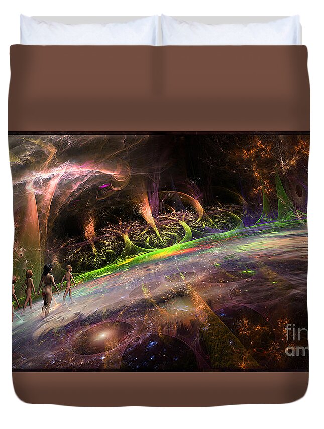 After Life Duvet Cover featuring the digital art After Life by Leonard Rubins