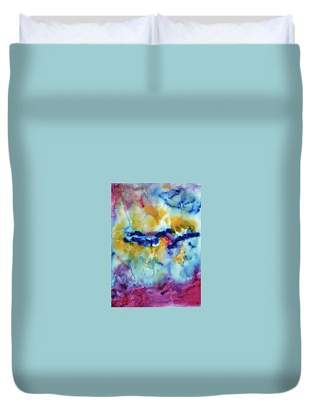 Abstract Duvet Cover featuring the painting After Silence by Dick Richards