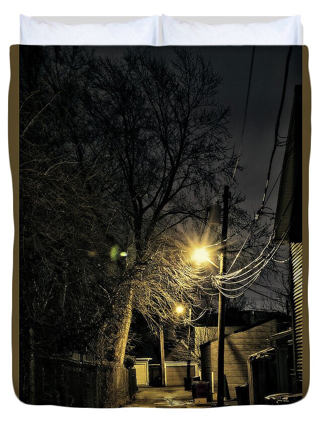 Alley Duvet Cover featuring the photograph After the Rain by Bruno Passigatti