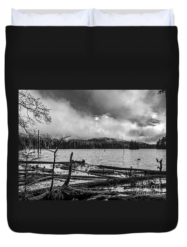 Mountain Lake Duvet Cover featuring the photograph After the Rain by William Wyckoff