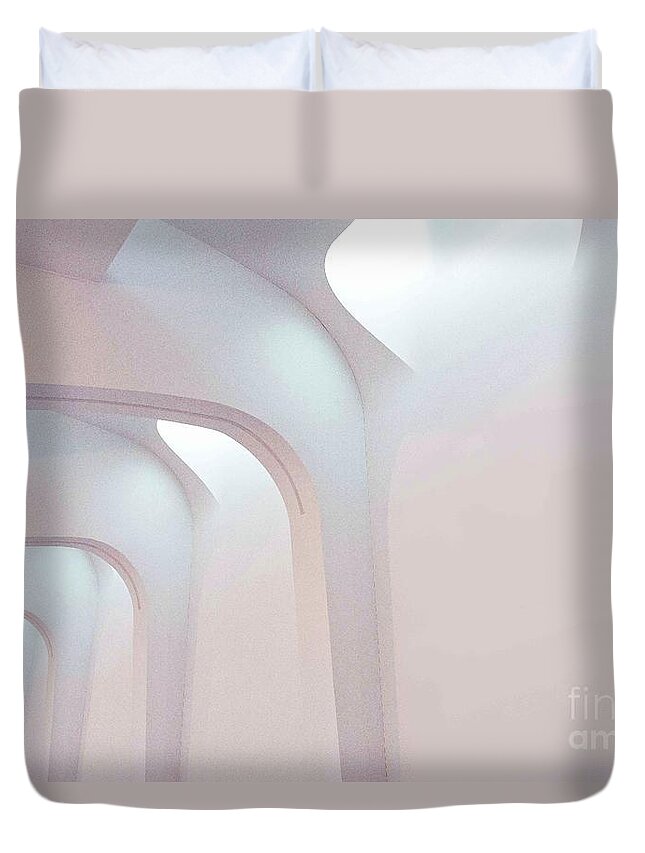 Architecture Duvet Cover featuring the photograph Afterglow by Jim Rossol