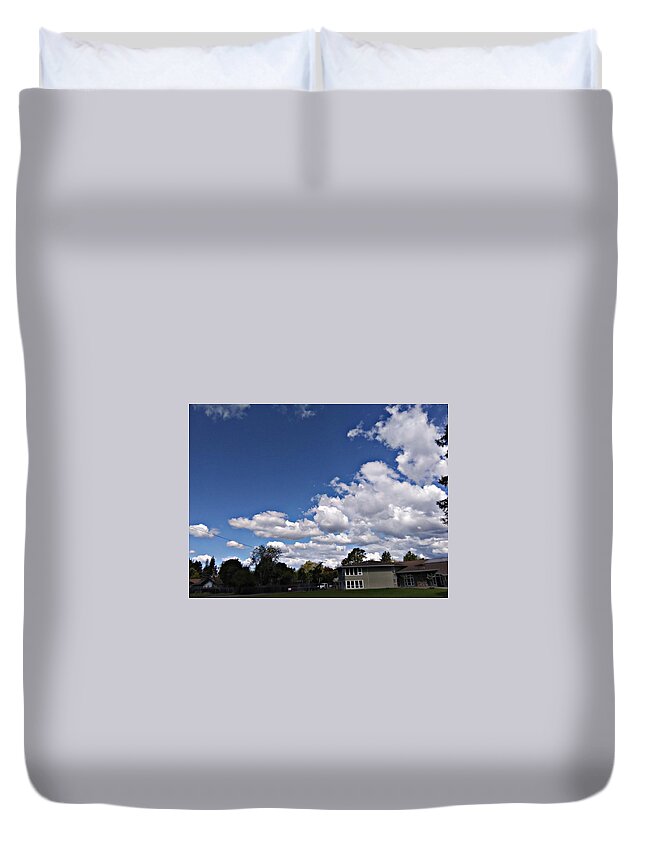 Clouds Duvet Cover featuring the photograph Afternoon clouds by Steven Wills