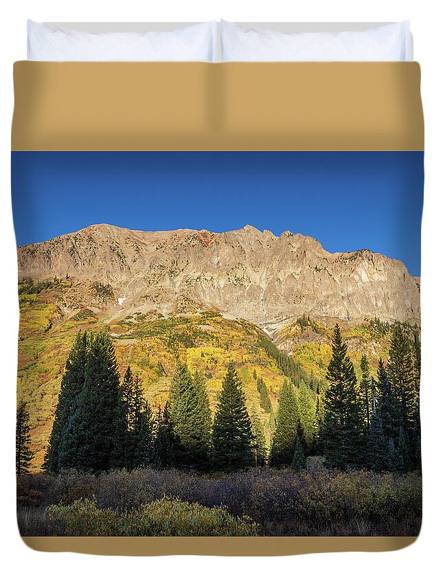 Colorado Duvet Cover featuring the photograph Against the Sky by Jack Clutter