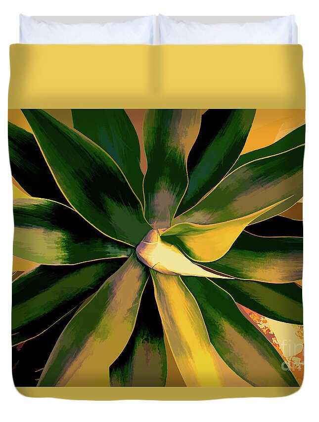 Abstract Duvet Cover featuring the photograph Agave Abstract by Roslyn Wilkins