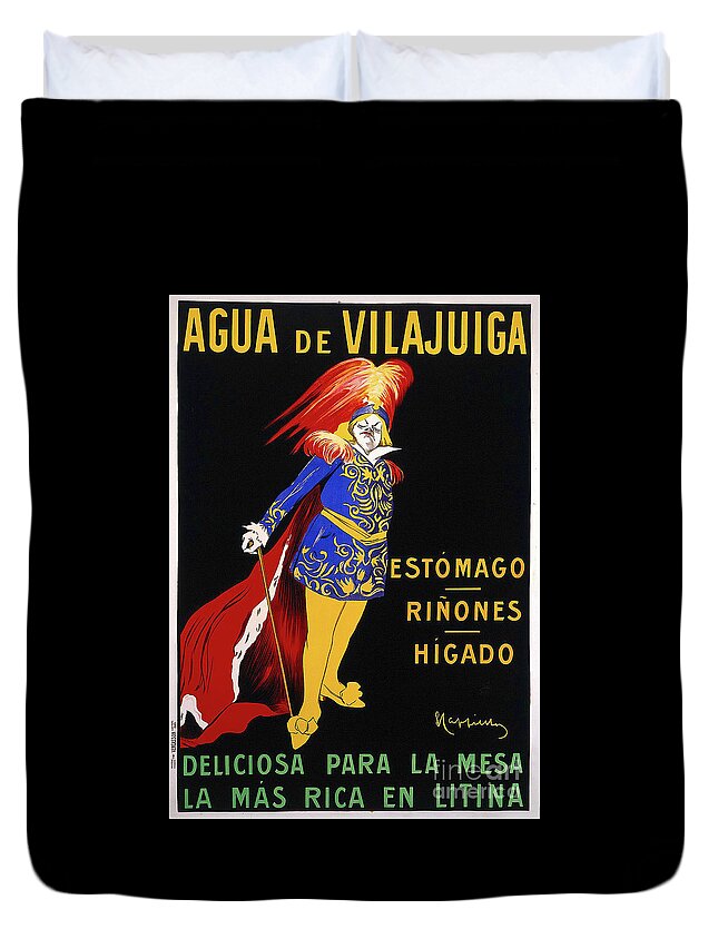 Agua De Vilajuiga Duvet Cover featuring the painting Agua De Vilajuiga Advertising Poster by Leonetto Cappiello