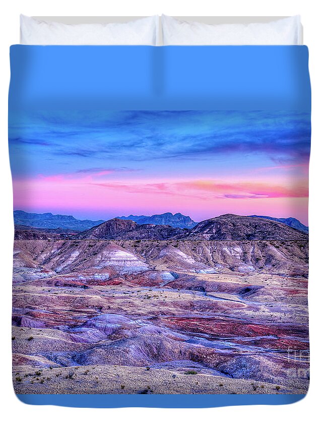 Adventure Duvet Cover featuring the photograph Alamo Creek Sunset by Charles Dobbs