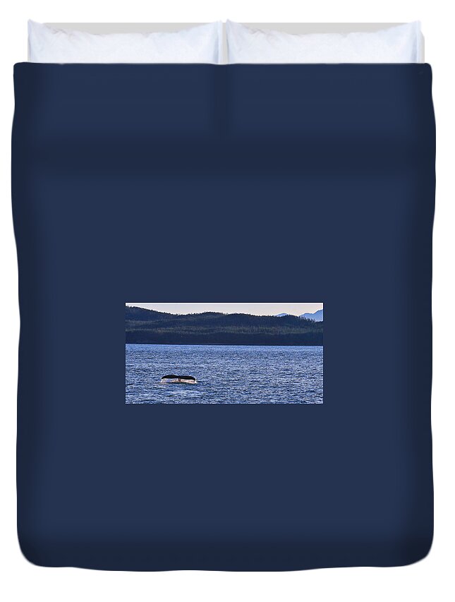 Whale Duvet Cover featuring the photograph Alaska 11 by Carol Jorgensen