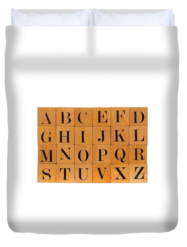 Abc Duvet Cover featuring the photograph Alphabet by Olivier Le Queinec