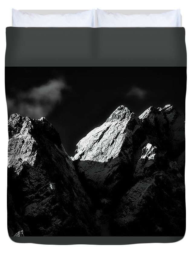 Garmisch Duvet Cover featuring the photograph Alpine October by Bill Chizek