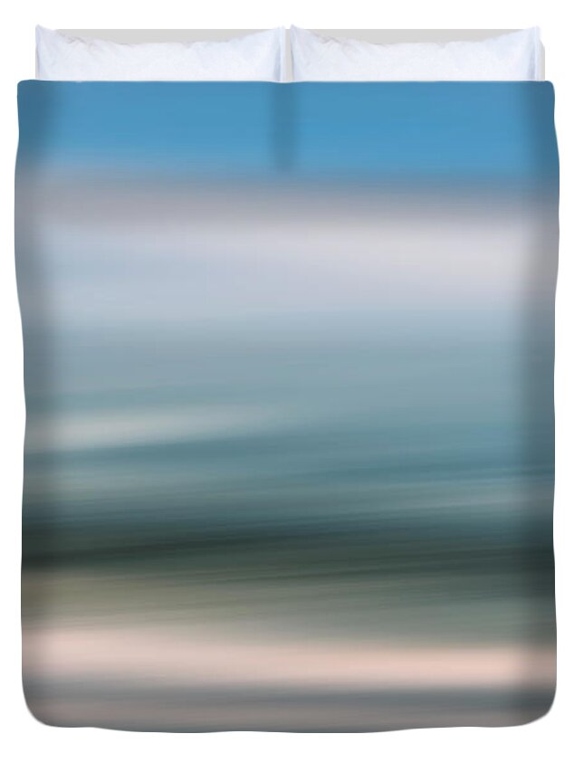 Impressions Duvet Cover featuring the photograph Altered Reality 44 - Impressionistic Sea Scene by DB Hayes