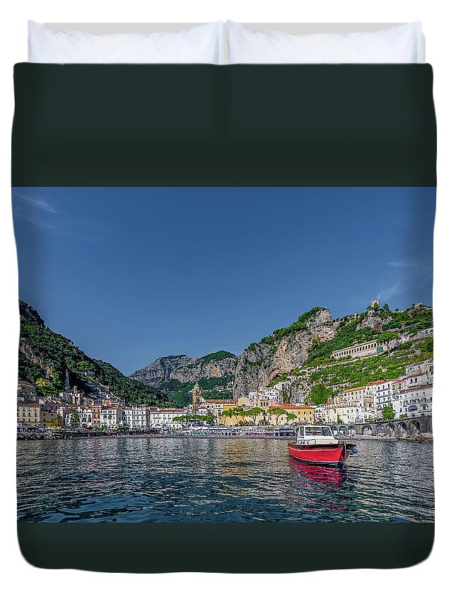 Amalfi Duvet Cover featuring the photograph Amalfi by David Downs