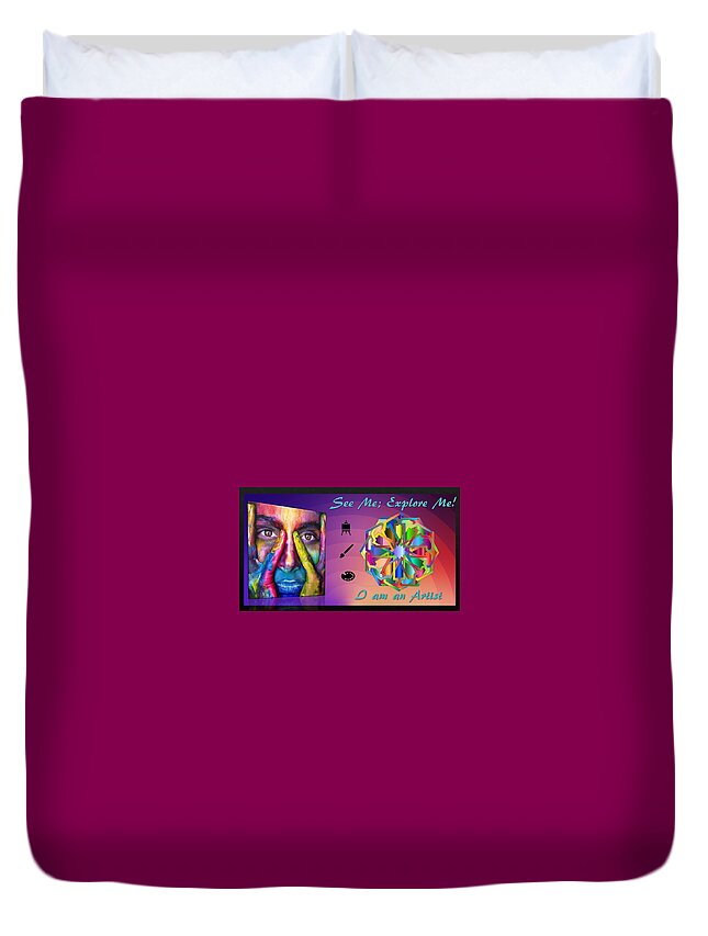 Art Duvet Cover featuring the mixed media An Artist in Many Colors by Nancy Ayanna Wyatt
