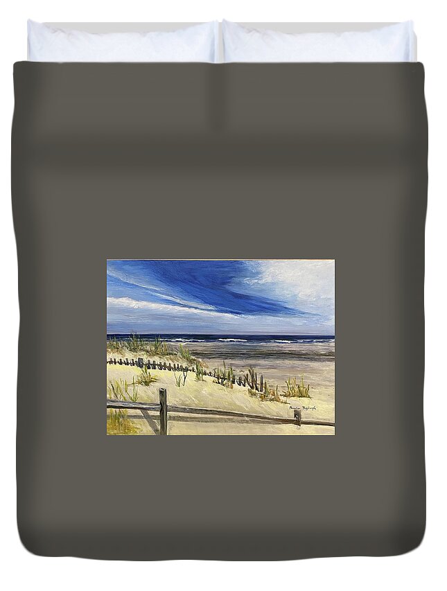 Painting Duvet Cover featuring the painting An Ever Changing Canvas by Paula Pagliughi