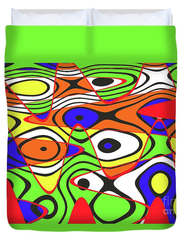 Abstract Art Duvet Cover featuring the photograph An Eyefull of Color Abstract by Regina Geoghan