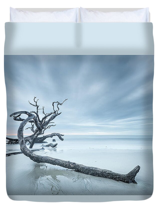 Driftwood Beach Duvet Cover featuring the photograph Ancient Driftwood by Jordan Hill