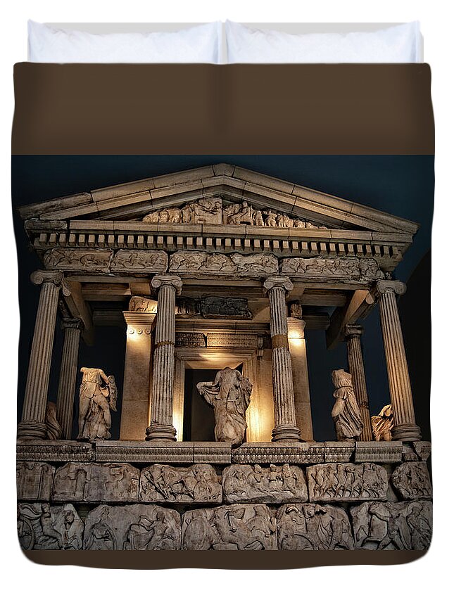 Greek Duvet Cover featuring the photograph Ancient Greek Temple by B Cash