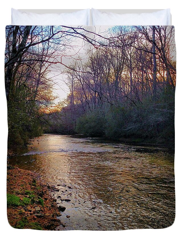 Creek Duvet Cover featuring the photograph Anderson Creek by Carl Moore