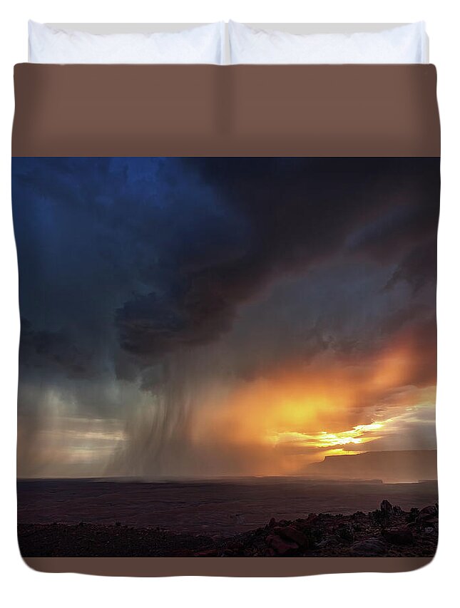 Arizona Duvet Cover featuring the photograph Angry Sky by Rick Furmanek