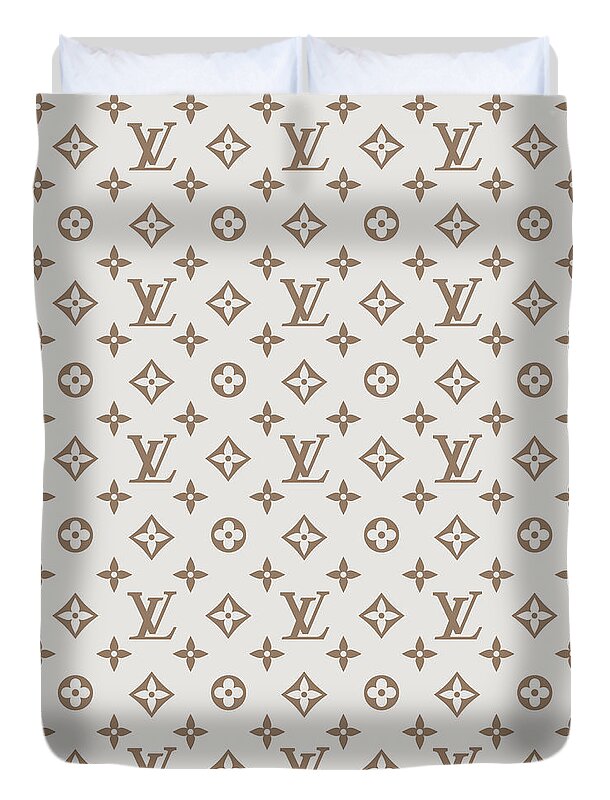 louis vuitton Supreme white brown pattern Duvet Cover for Sale by SupLA Fresh - Full