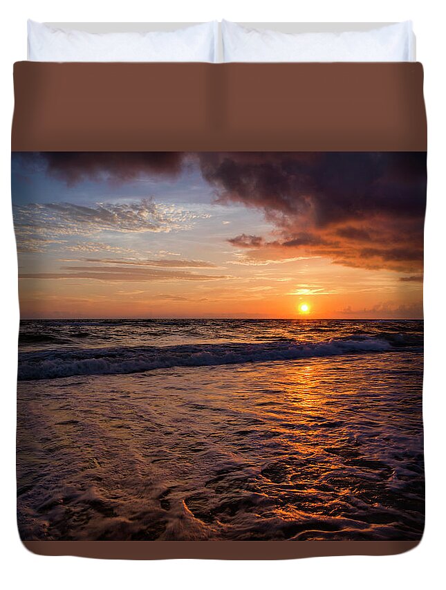 Anna Maria Island Duvet Cover featuring the photograph Anna Maria Island Sunset by ARTtography by David Bruce Kawchak