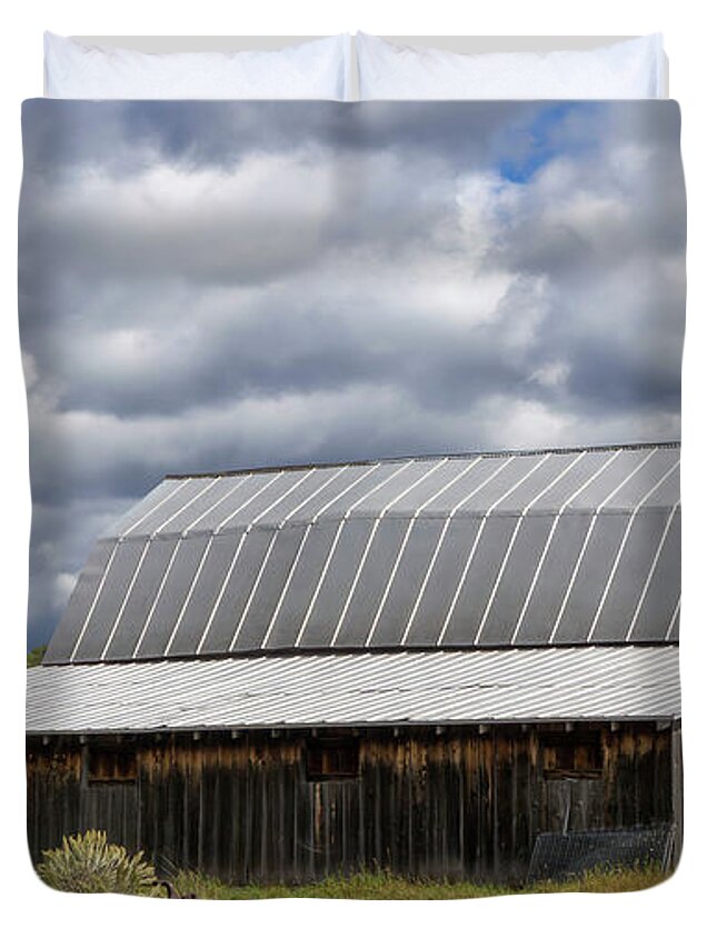 Mormon Row Duvet Cover featuring the photograph Another Mormon Row Barn 1220 10a by Cathy Anderson