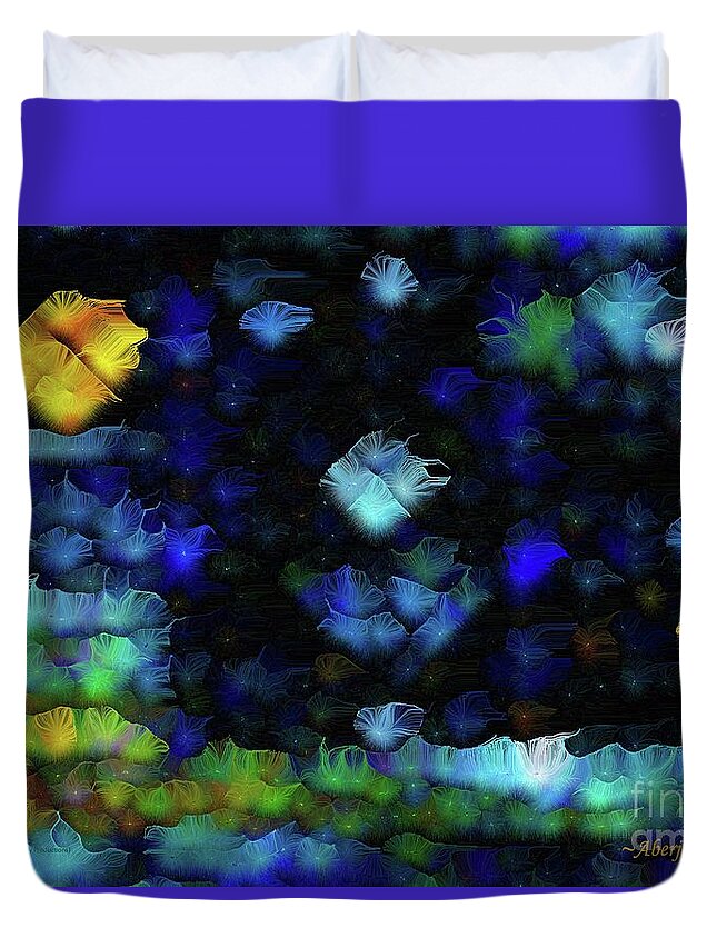 Stars Duvet Cover featuring the painting Another Starry Starry Vincent Van Gogh Social Distance Night Number 1 by Aberjhani