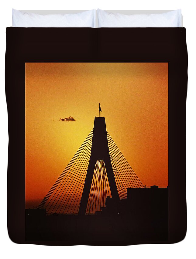 Anzac Duvet Cover featuring the photograph Anzac Bridge by Sarah Lilja
